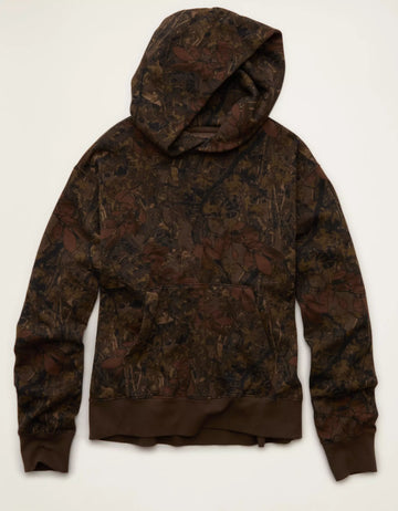 Textured Print Heavyweight Fleece Men's Hoodie With Kangaroo Pocket